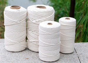 Macrame handcraft supplies，All Nature cotton ropes/cords (1-10mm)