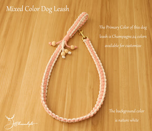 Macrame Dog leash/Lead, Mixed color Boho Handmade nature cotton rope leashes for pets