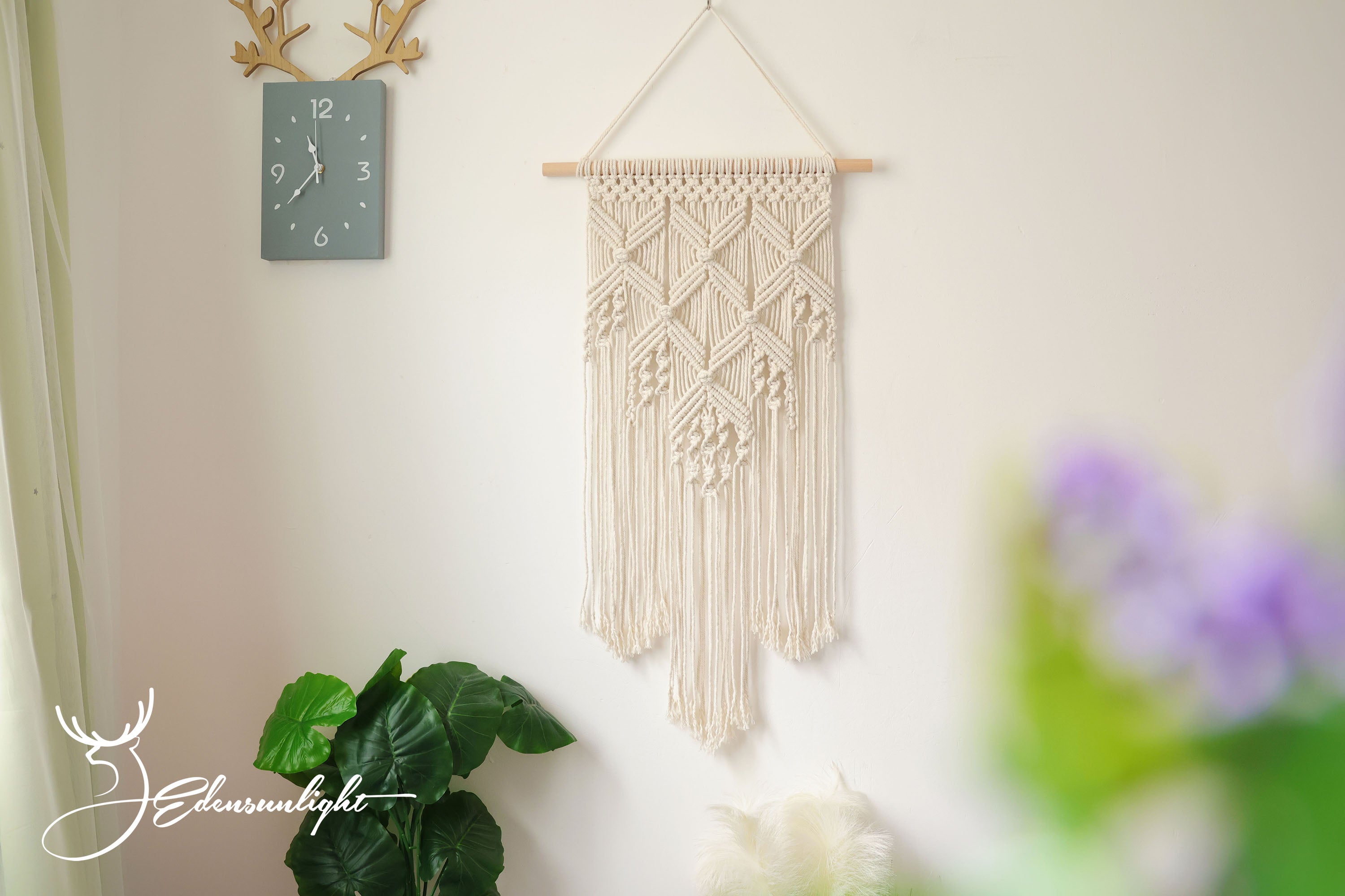 Macrame Wall Art hanging, Bohemia Macrame Tapestry wall decor, Personalized Hand woven Boho wall hanging