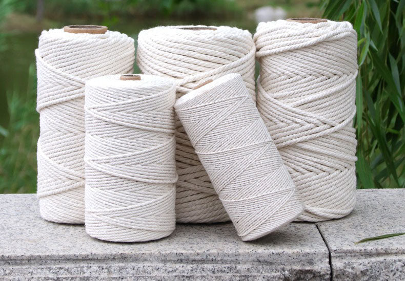 Macrame handcraft supplies，All Nature cotton ropes/cords (1-10mm)