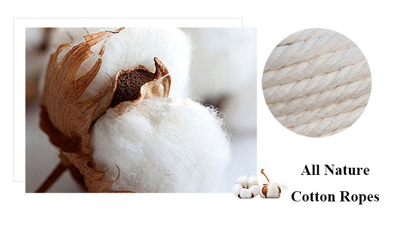 Macrame handcraft supplies，All Nature cotton ropes/cords (1-10mm)