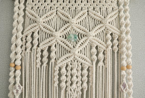 Macrame Wall art hanging, Macrame Crystals Wall hanging, Bohemian home decor/wall decor