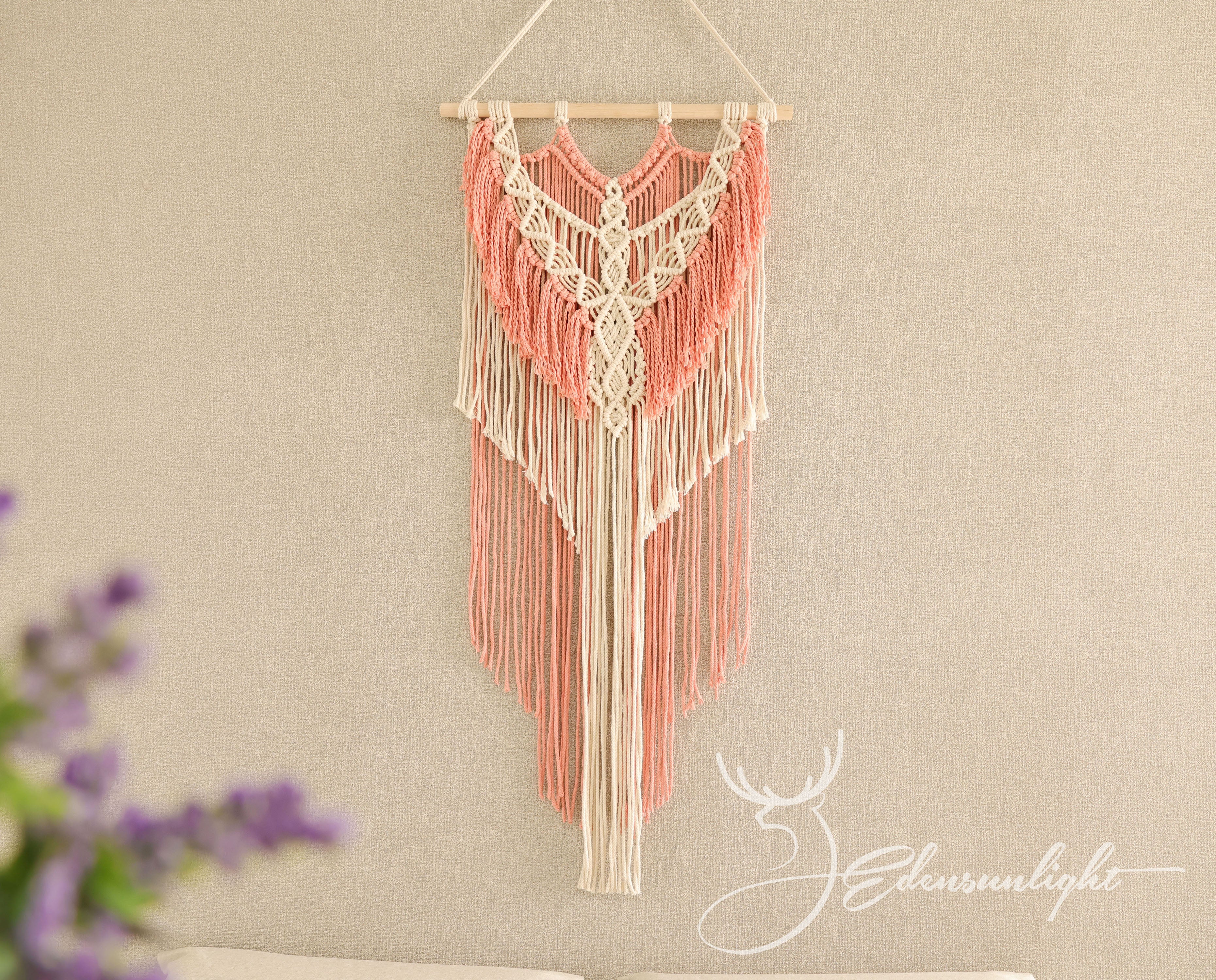 Macrame wall hanging, Modern Colorful Bohemian Macrame Wall Art hanging, Elegant Boho Home decoration, Macrame Tapestries headboard hanging