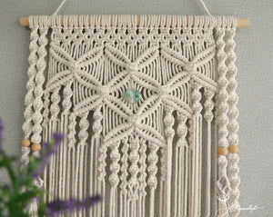 Macrame Wall art hanging, Macrame Crystals Wall hanging, Bohemian home decor/wall decor