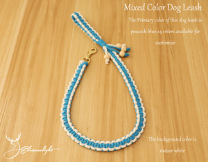 Macrame Dog leash/Lead, Mixed color Boho Handmade nature cotton rope leashes for pets