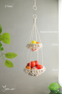 Macrame fruit & vegetable hammock/Kitchen storage basket,Bohemian wall hanging/home decoration