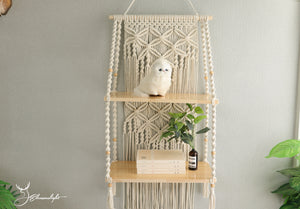 Macrame hanging Shelves, Macrame wall shelf/bookshelf/plant shelves... Bohemian Home Wall Decoration