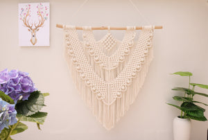 Macrame Large Wall Hanging, Handwoven nature cotton Tapestry wall hanging, Bohemian Modern wall art hanging home decor