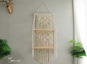 Macrame hanging Shelves, Macrame wall shelf/bookshelf/plant shelves... Bohemian Home Wall Decoration