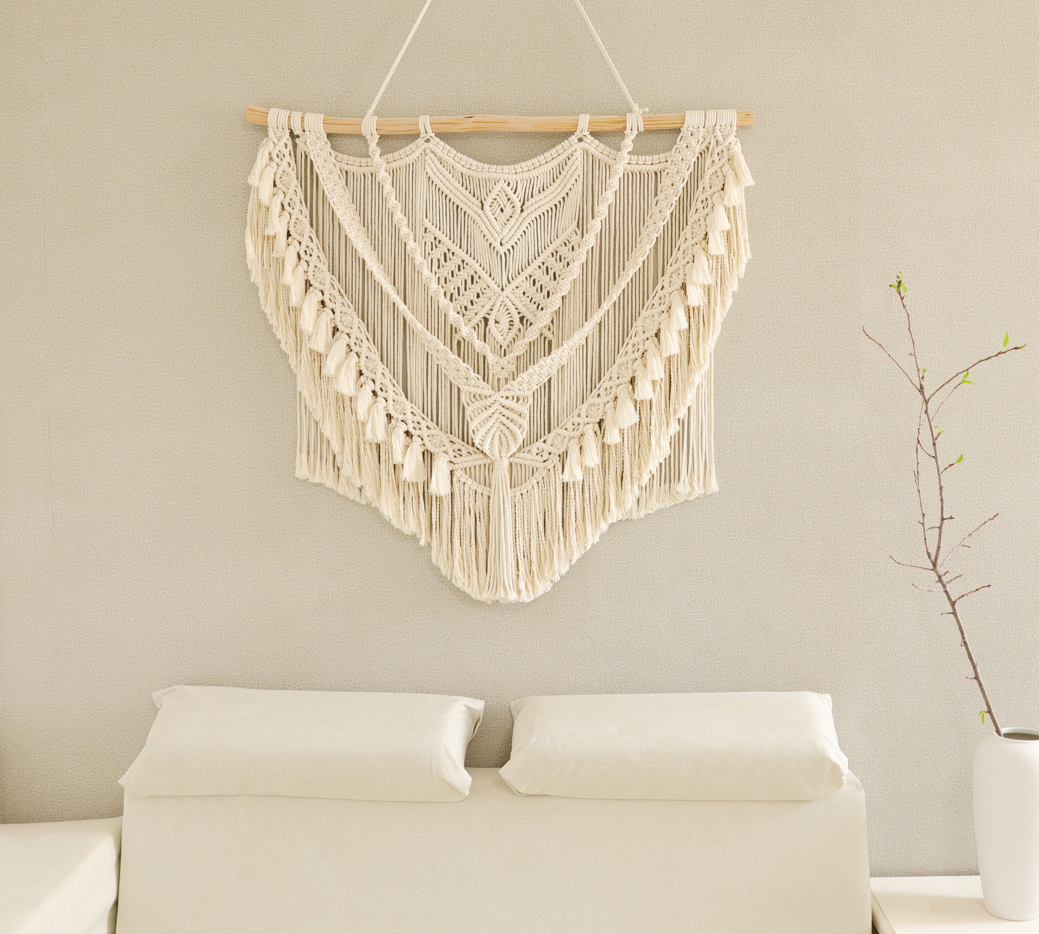 Macrame large wall hanging, Boho Modern wall art hanging home decor