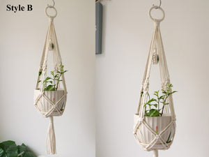 Macrame Crystal Plant hanger/Pot holder, crystal wall hanging/sun catcher,Boho Macrame wall hanging/home decor