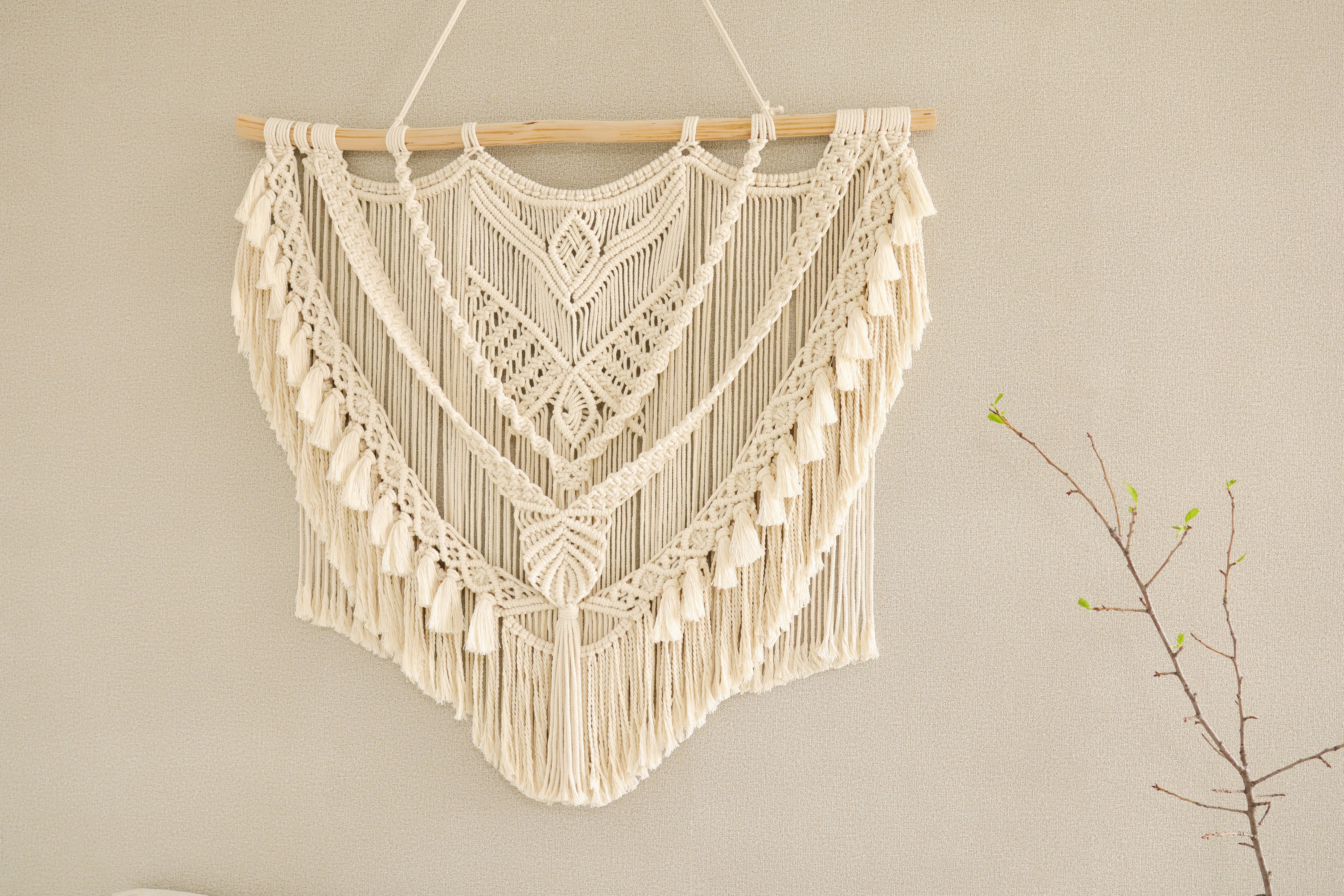 Macrame large wall hanging, Boho Modern wall art hanging home decor