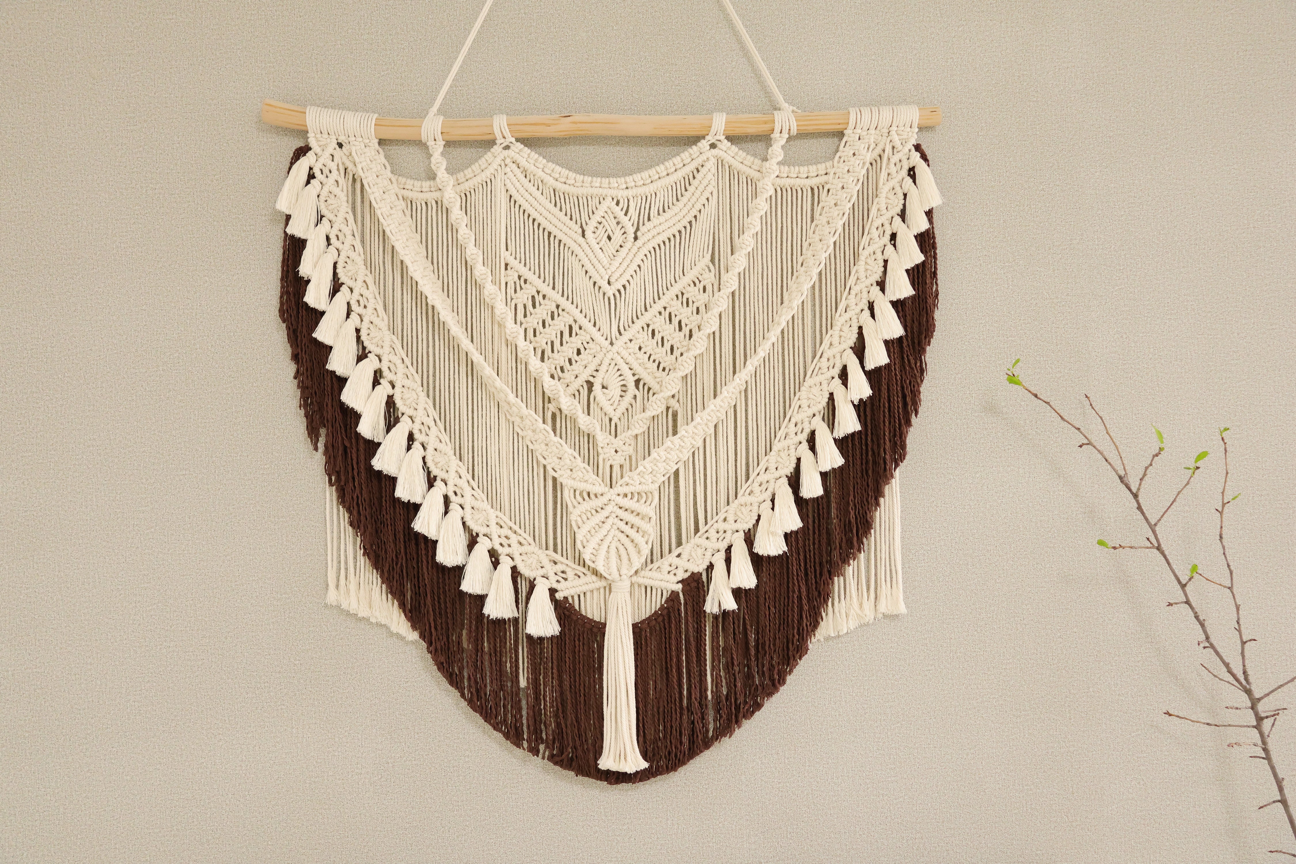 Macrame large wall hanging, Boho Modern wall art hanging home decor