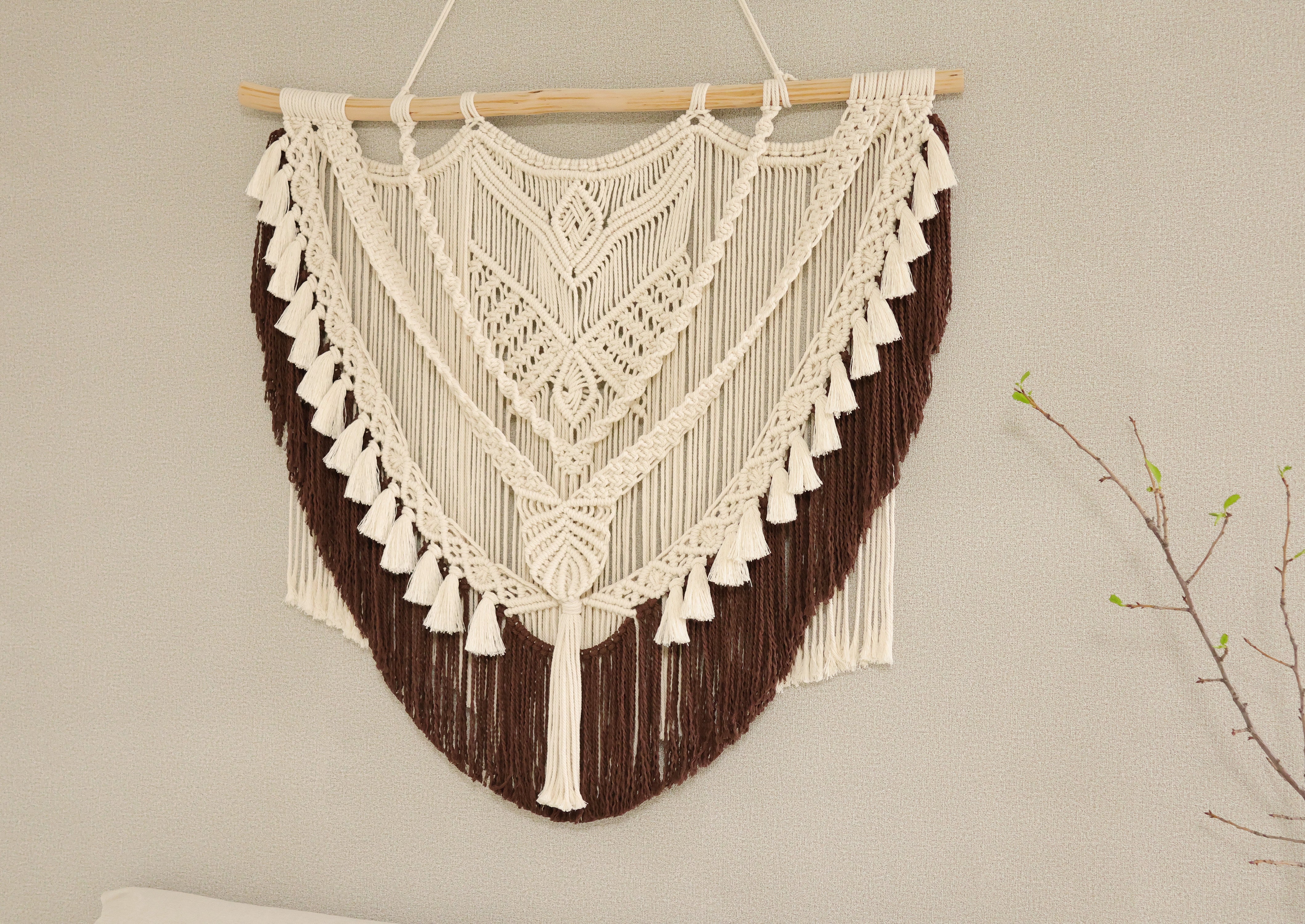 Macrame large wall hanging, Boho Modern wall art hanging home decor