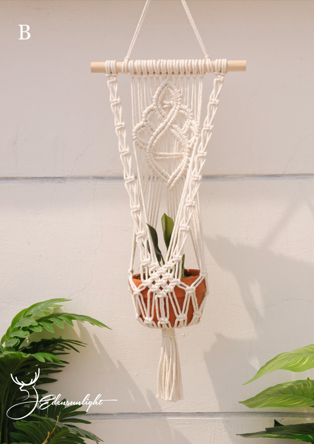 Macrame plant hanger, Boho hanging pot holder/wall planter/ indoor plant hanger/plant holder,Bohemian wall hanging home decor