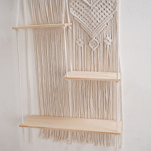 3 tiers Macrame hanging shelves