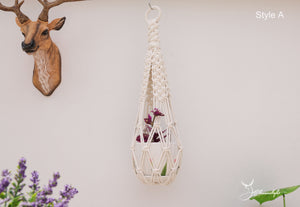 Macrame Large Plant hanger, Bohemian No tail/ no Tassel/tassel-free  wall planter/plant holder/pot holder for indoor garden,Boho wall decor