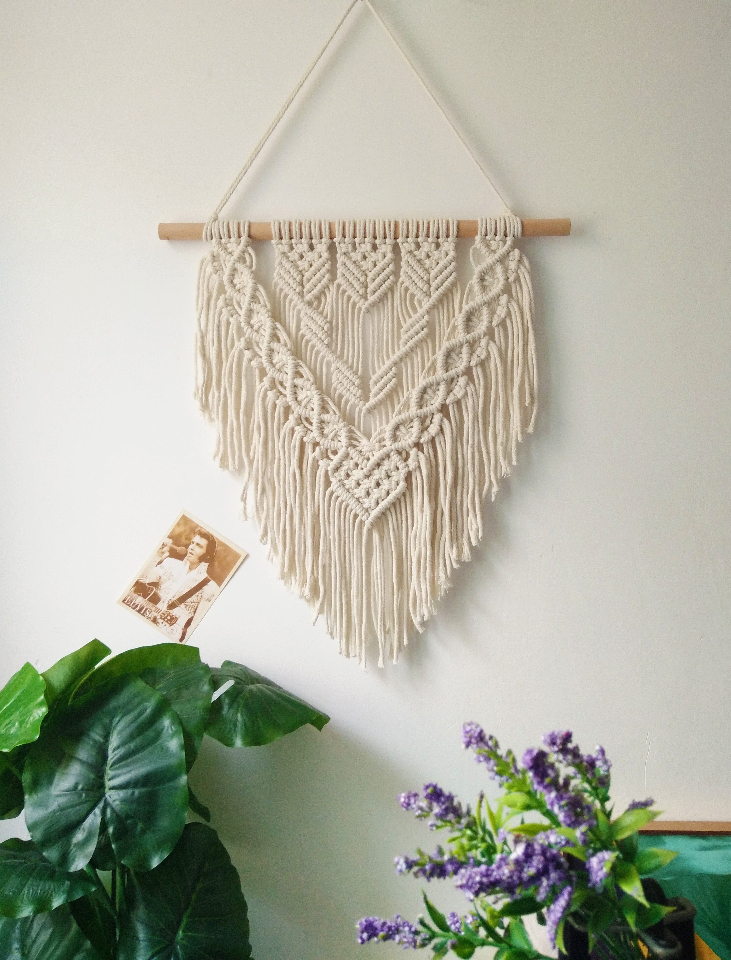 Macrame wall hanging, Macrame Tapestry, Indoor Hanging, Wall Decor, Wall Pediment, Living Room, Kitchen, Bedroom or Apartment