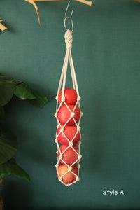 Macrame Fruit & Vegetable hammock, kitchen food storage bag/basket