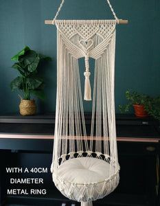 Macrame cat Hammock bed,Macrame cotton rope Swing Bed for big cat,indoor pet's sleeping bed ,Macrame pattern wall hanging