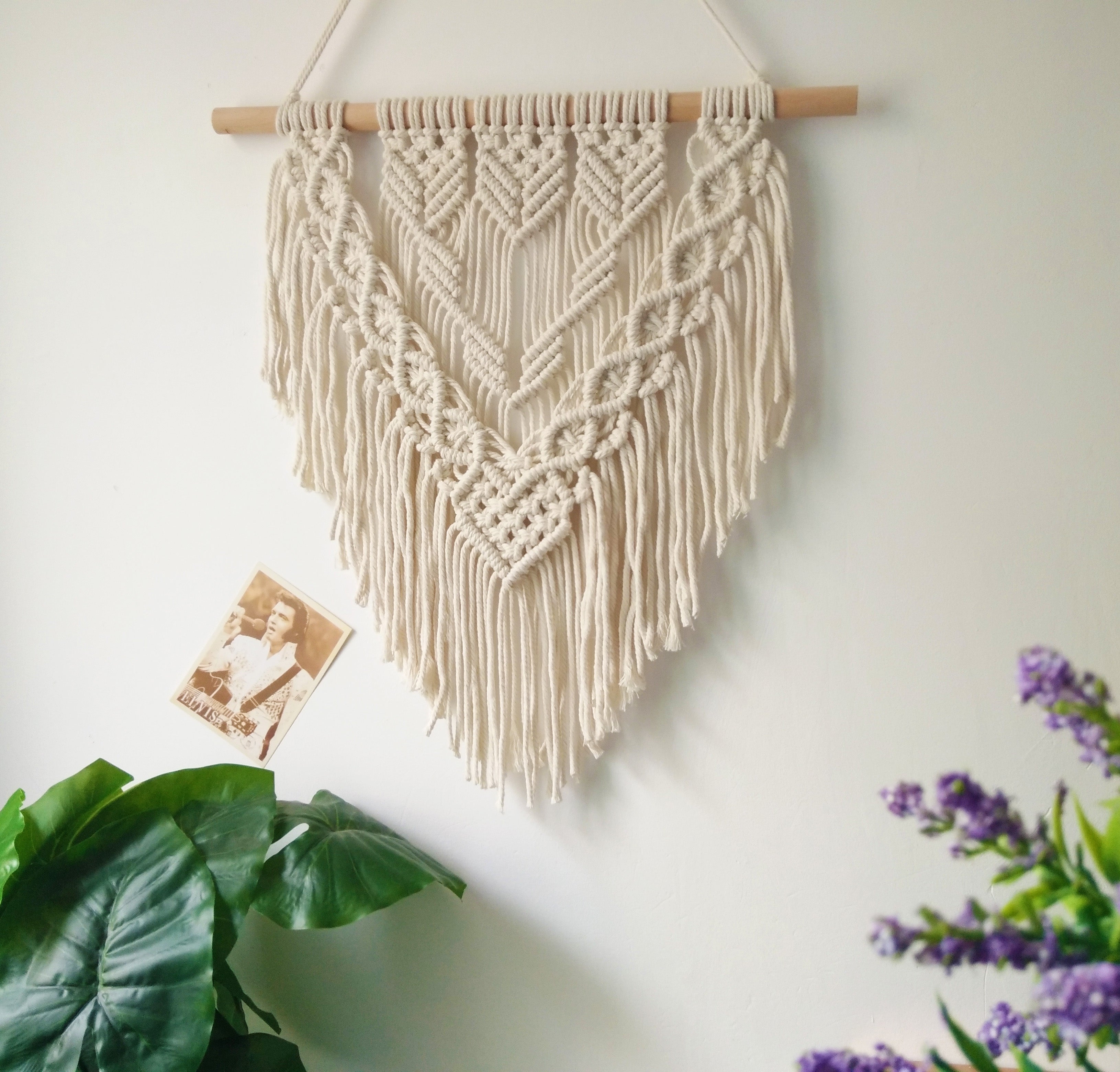 Macrame wall hanging, Macrame Tapestry, Indoor Hanging, Wall Decor, Wall Pediment, Living Room, Kitchen, Bedroom or Apartment