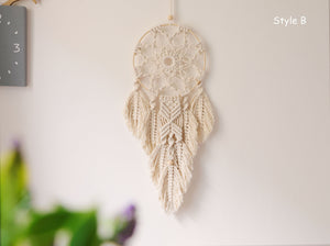 Macrame Dream catcher, Personalized Wall Art Hanging, Bohemia Home Decor Wall hanging