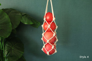 Macrame Fruit & Vegetable hammock, kitchen food storage bag/basket