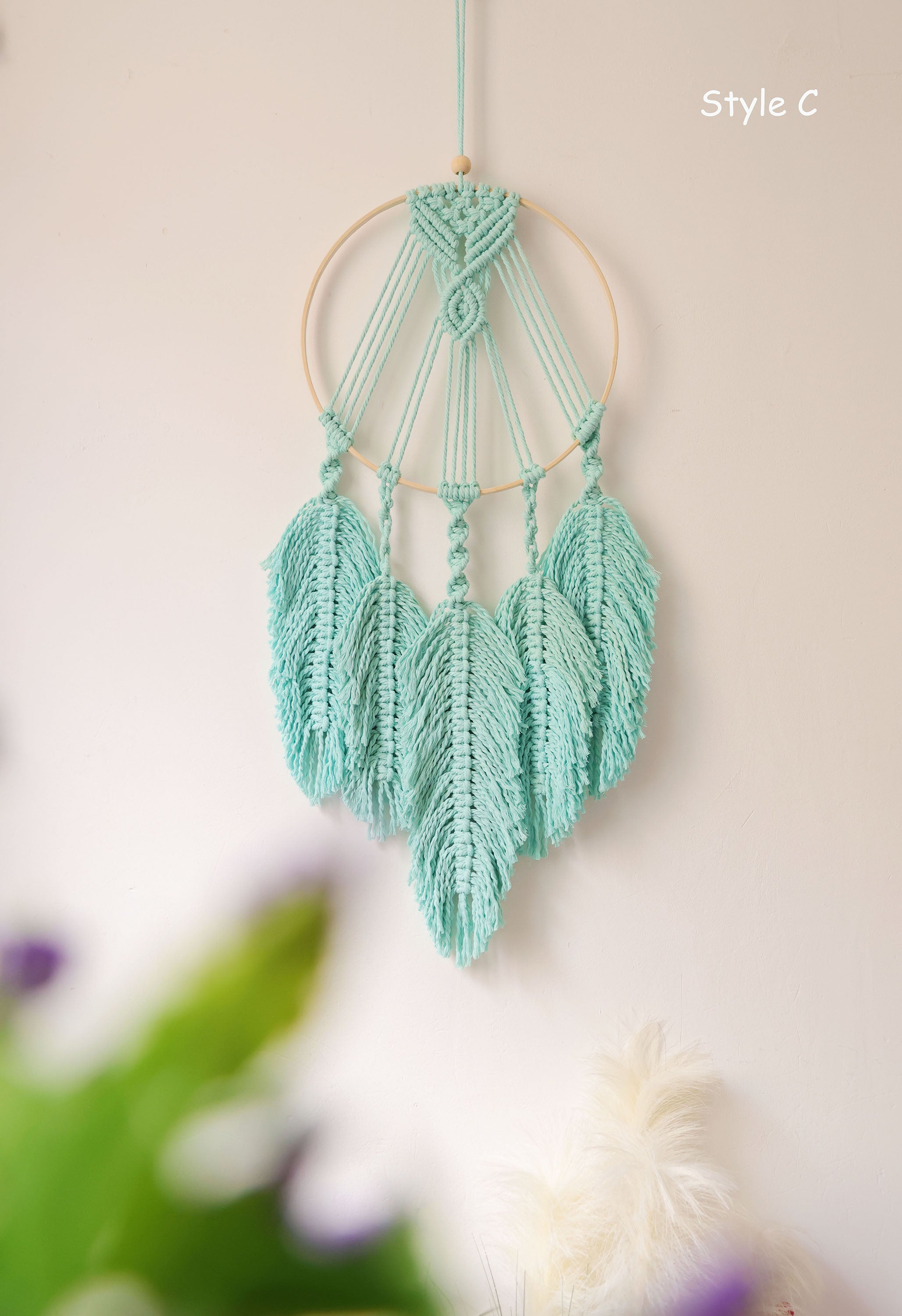 Macrame Dream catcher, Personalized Wall Art Hanging, Bohemia Home Decor Wall hanging