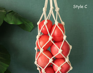 Macrame Fruit & Vegetable hammock, kitchen food storage bag/basket