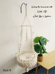 Personalized Macrame Cat Hammock for Cats,Hanging pet bed basket,Hand woven cat swing bed ,boho home decor-Gift choice