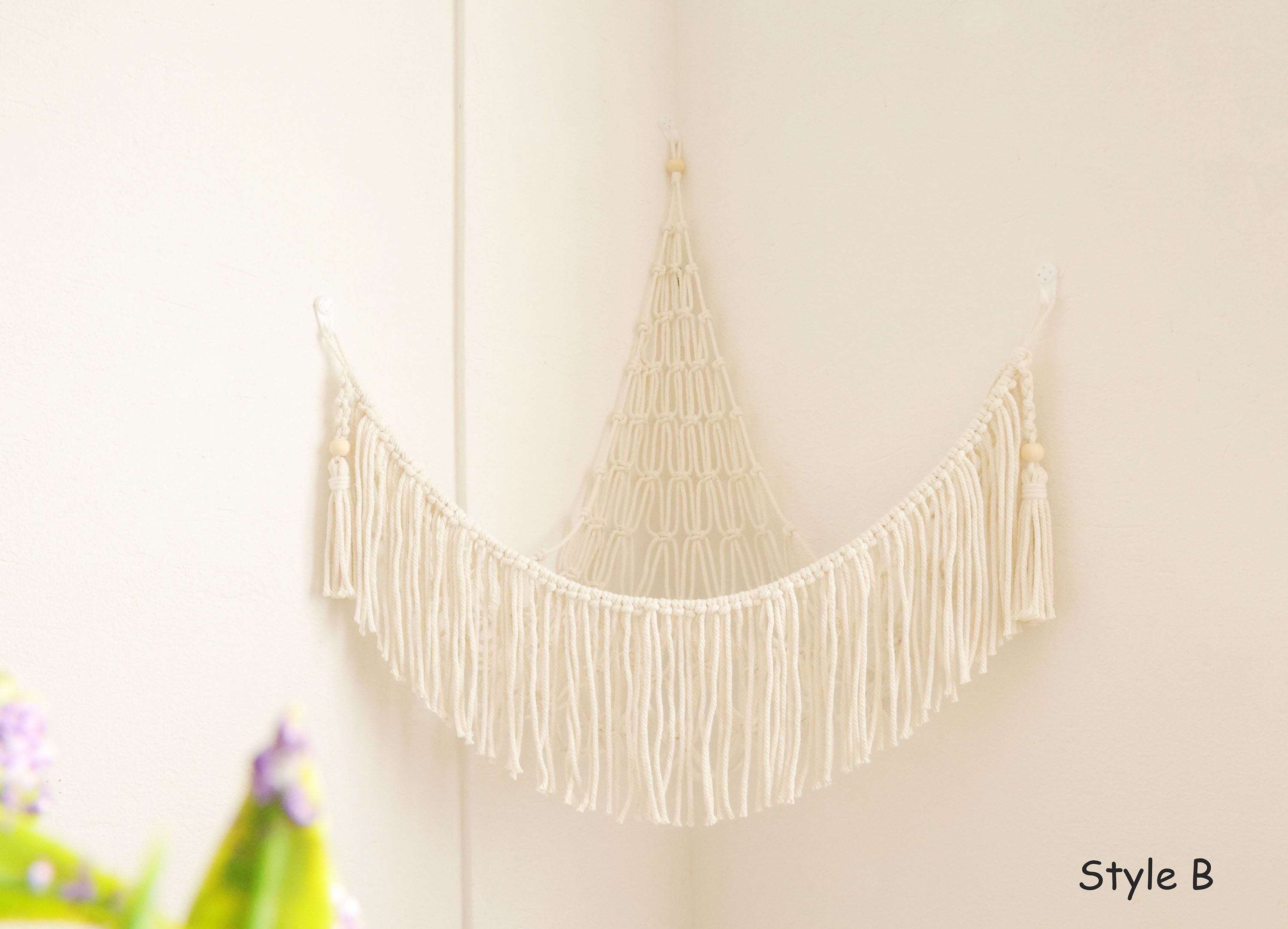 Macrame Toy Hammock, Bohemia toy organize/storage, Macrame Nursery wall art hanging,Hand woven tapestry wall hanging/home decor