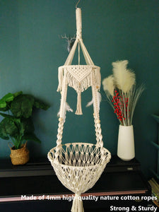 Personalized Macrame Cat Hammock for Cats,Hanging pet bed basket,Hand woven cat swing bed ,boho home decor-Gift choice